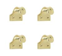 Loops 4 Pack Premium 50mm Polished Brass Sash Lifts For Windows And Doors - Window Fastener