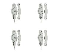 Loops 4 Pack Premium 65mm Narrow Fasteners In Polished Chrome For Secure Fixings - Window Fastener