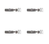 Loops 4 Pack Premium Architectural Slide Door Bolts In Satin Nickel (100X35mm) For Enhanced Security - Door Bolt Lock