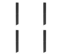 Loops 4 Pack Premium Black Fingerplates 475X75mm For Doors - Door Protector Plate