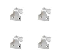 Loops 4 Pack Premium Brass Sash Lifts In Satin Nickel Finish - 50mm - Window Fastener