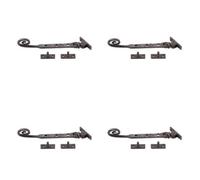 Loops 4 Pack Premium Curly Tail Casement Stays 203X15X6mm In Elegant Beeswax Finish - Window Peg Bar