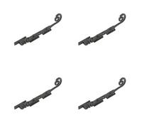 Loops 4 Pack Premium Curly Tail Casement Stays In Black - 203X15X6mm For Durability And Style - Window Peg Bar