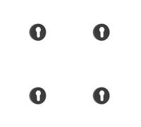 Loops 4 Pack Premium Euro Profile Escutcheon In Matt Black - 52mm, 304G, Fire Rated - Key Hole Cover