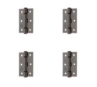 Loops 4 Pack Premium Grade 7 Steel Ball Bearing Hinge - 76X50mm In Elegant Bronze Finish - Door Hinges
