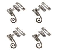 Loops 4 Pack Premium Pewter Curly Tail Casement Fasteners 90X55mm For Elegant Window Finishes - Window Handle