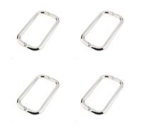 Loops 4 Pack Premium Polished Stainless Steel D Shape Pull Handle - 22mm - Door Handle