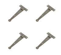 Loops 4 Pack Premium Quality T Hinge 135X65mm In Elegant Pewter Finish - Traditional Gate Door - Door Hinges
