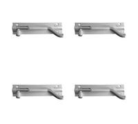 Loops 4 Pack Premium Satin Anodised Aluminium Necked Barrel Bolts 100X25mm For Enhanced Security - Door Bolt