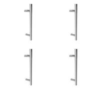 Loops 4 Pack Premium Satin Stainless Steel Pull Handle - 25mm B/t Fixing, 600X25X450mm - Door Handle