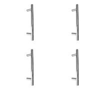 Loops 4 Pack Premium Satin Stainless Steel T Bar Cabinet Handle - 188X12mm For Stylish Interiors - Kitchen Drawer Pull Handle