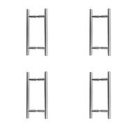 Loops 4 Pack Premium Stainless Steel 25mm Pull Handle For B2B Fixing - Sleek Satin Finish - Door Handle