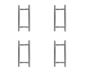 Loops 4 Pack Premium Stainless Steel 25mm Pull Handle For B2B Fixing - Sleek Satin Finish - Door Handle