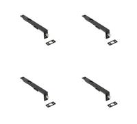 Loops 4 Pack Premium Stainless Steel Flush Bolts Jmb51 Black 203mm X 20mm For Secure Locking