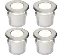 Loops 4 PACK Recessed Decking IP67 Guide Light - 0.8W Cool White LED - Stainless Steel in Metallics Loops Metallics