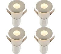 Loops 4 PACK Recessed Decking IP67 Guide Light - 1.2W Warm White LED - Satin Nickel in Metallics Loops Metallics