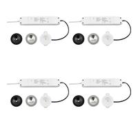 Loops 4 PACK Recessed Emergency Ceiling Guide Light Kit - Daylight White LED - White Loops White