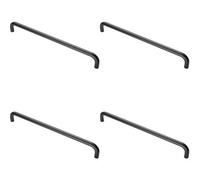 Loops 4 Pack - Round D Bar Pull Handle 469 X 19mm 450mm Fixing Centres Matt Black