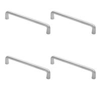 Loops 4 Pack - Rounded D Shaped Bar Handle 300mm X 19mm Diameter Satin Anodised Aluminium