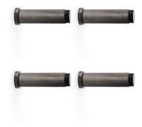 Loops 4 Pack - Rubber Tip Knurled Wall Mounted Doorstop - Dark Bronze 75mm Cylinder Rose Door