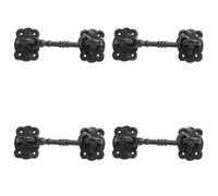 Loops 4 Pack Rustic Antique Cabin Hook 102mm In Black Finish For Vintage Charm - Hook & Eye Arm Lock