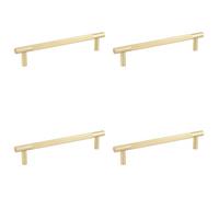 Loops 4 Pack Satin Brass Pull Handle 300mm For Stylish Home Decor - Door Handle