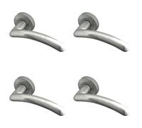 Loops 4 Pack Satin Chrome Door Handle For Stylish Interiors - Interior Handle