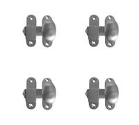 Loops 4 Pack Satin Chrome Throw Over Catch 51mm For Glass Cabinets - Cupboard Door Catch