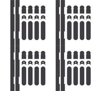 Loops 4 Pack - Self Adhesive Intumescent Strip Pack Setceam Concealed Hinges - Fire Smoke Door Set