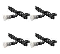 Loops 4 PACK Single Recessed 25mm Decking Light Module - 0.75W CCT LED - Steel in Metallics Loops Metallics