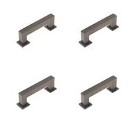 Loops 4 Pack Sleek 96mm Dark Bronze Cabinet Handle For Modern Interiors - Kitchen Drawer Pull Handle
