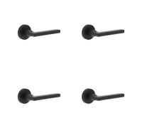 Loops 4 Pack Sleek Jet Black Matt Aluminium Door Handle For Modern Interiors - Interior Handle