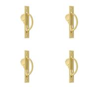 Loops 4 Pack Sleek Satin Brass Sliding Door Edge Pull For Modern Homes - Door Handle