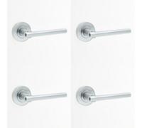 Loops 4 Pack Sleek Satin Chrome Door Handle For Modern Interiors - Interior Handle