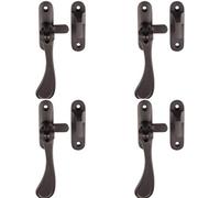 Loops 4 Pack - Spoon End Reversible Casement Window Fastener Handle 103mm Length Matt Bronze