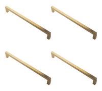 Loops 4 Pack - Square Mitred Door Pull Handle 469 X 19mm 450mm Fixing Centres Matt Black