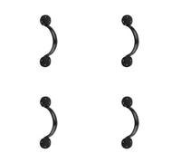 Loops 4 Pack Stylish 165X50mm Black Cabinet Handle For Elegant Home Decor - Kitchen Drawer Pull Handle