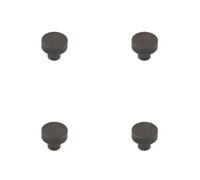 Loops 4 Pack Stylish 30mm Dark Bronze Cupboard Knob For Elegant Interiors - Kitchen Cabinet Knob