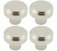 Loops 4 Pack Stylish 30mm Polished Nickel Cupboard Knob For Modern Interiors - Kitchen Cabinet Knob