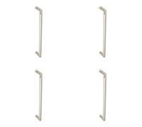 Loops 4 Pack Stylish 425mm Bolt Through Pull Handle In Polished Nickel Finish - Door Handle