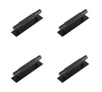 Loops 4 Pack Stylish 96mm Matt Black Cabinet Handle With Solid Brass Backplate - Kitchen Drawer Pull Handle