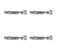 Loops 4 Pack Stylish Architectural Slide Door Bolts 150X35mm In Satin Nickel Finish - Door Bolt Lock