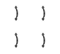 Loops 4 Pack Stylish Black Tear Cabinet Handle 185X50mm For Elegant Interiors - Kitchen Drawer Pull Handle