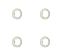 Loops 4 Pack Stylish Knurled Outer Rose For Escutcheon In Polished Nickel Finish - Solid Brass Key Hole Cover