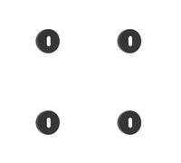 Loops 4 Pack Stylish Matt Black Escutcheon 52mm - Durable Zinc & Stainless Steel - Key Hole Cover