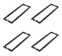 Loops 4 Pack Stylish Mitred Knurled Pull Handle For Doors - Black B/b Fixing 425X19mm - Door Handle