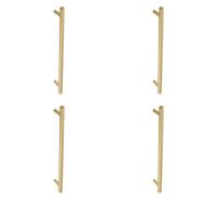 Loops 4 Pack Stylish Satin Brass Pull Handle 425mm For Modern Interiors - Door Handle