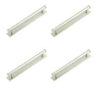 Loops 4 Pack Stylish Satin Nickel Cabinet Handle With 224mm Centers For Modern Interiors - Kitchen Drawer Pull Handle
