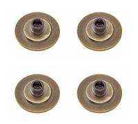 Loops 4 Pack Stylish Stepped Base Wall-Mounted Doorstops In Antique Brass Finish - Solid Brass & Rubber Stopper