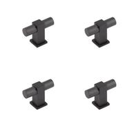 Loops 4 Pack Stylish T Bar Cupboard Knob In Dark Bronze Finish - Kitchen Cabinet Knob